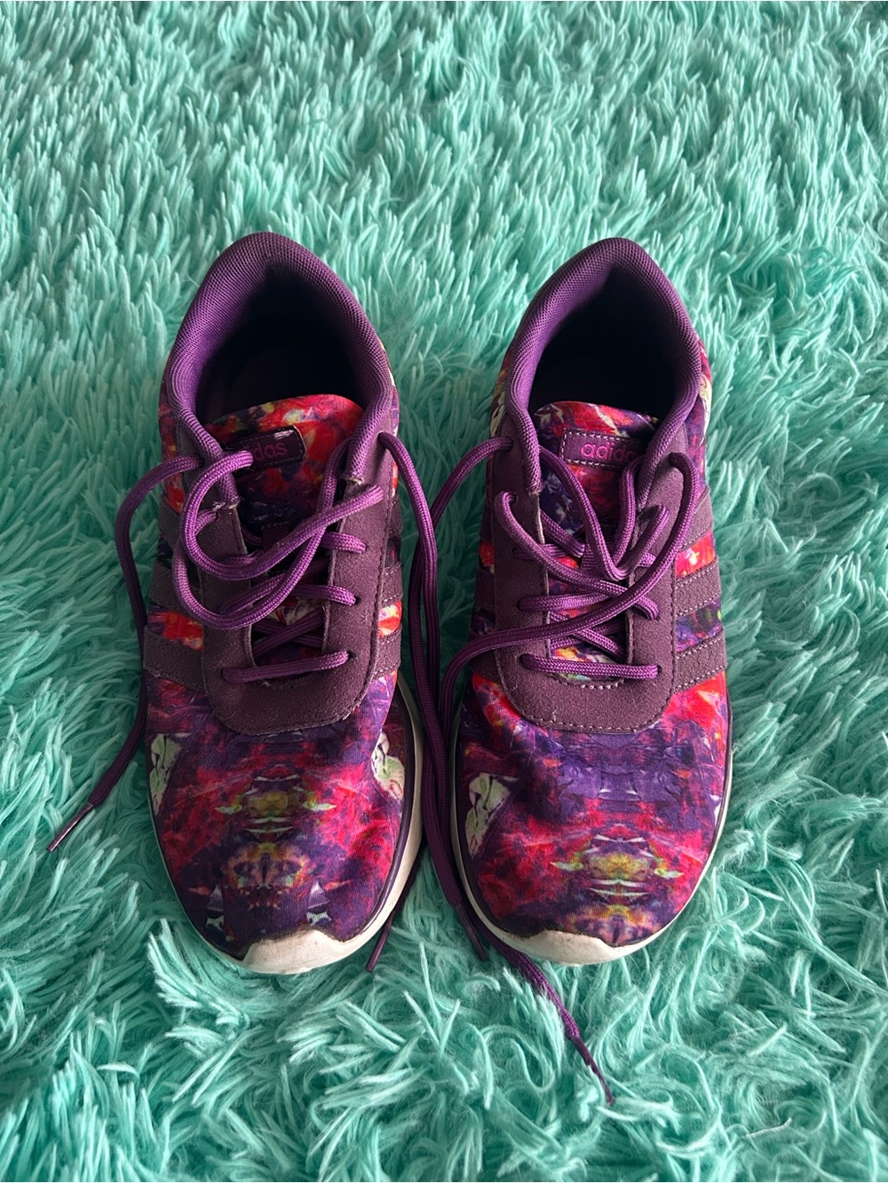 Adidas Purple Multicolor Sneakers